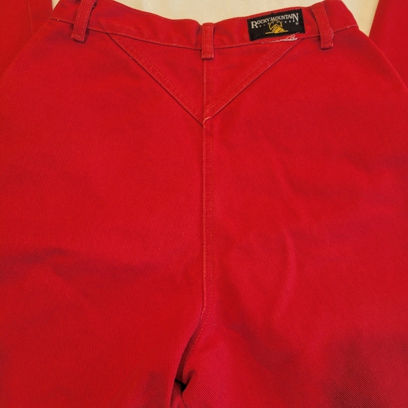 Rocky Mountain Size 5/6  Women's RED Denim Mom Jeans Bareback USA Vtg Rockies - Picture 7 of 14
